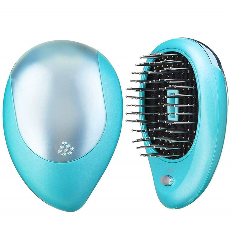 Escova de cabelo iônica elétrica portátil mini anti-estática escova de cabelo pente magia escova de beleza pente casa ferramenta de estilo de cabelo de viagem